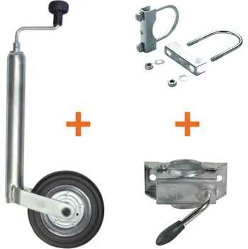 Přívěs Set opěrné kolečko 48mm + držák kolečka 48mm + klema prům.70mm