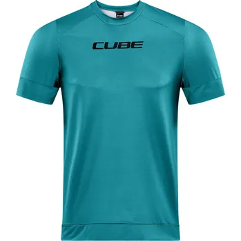 cyklistický dres Cube dres ATX ROUND NECK S/S light blue