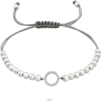 Náramek All4Silver Náramek na šňůrce spojení stříbro S0525