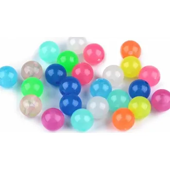 Dětské navlékací korálky Plastové korálky svítící ve tmě Ø12 mm 25 ks