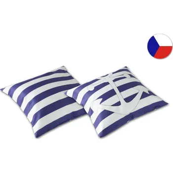 Dekorativní polštářek Saténový dekorační polštářek 40x40 GEON Na vlnách mapy