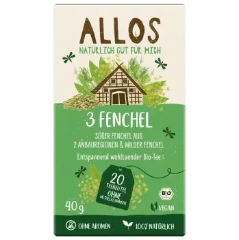 Čaj Allos Bylinný čaj 3 druhy fenyklu 20 x 2 g bio