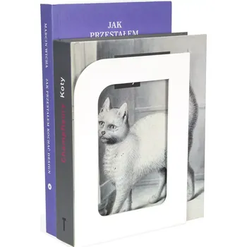 Zarážka na knihu Univerzální zarážka na knihy, ostrý pravý okraj, bílá