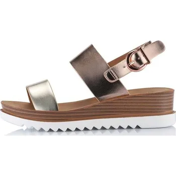 Dámské sandále Dámské sandály ALPINE PRO RAMONA 40 Zlatá, Hnědá, Bílá