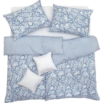 Povlečení SCANquilt povlečení SATÉN DESIGN windsor modrá 140 x 200/70 x 90 cm
