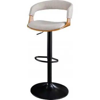 Barová židle 2SET barová židle MANHATTAN béžová strukturovaná látka