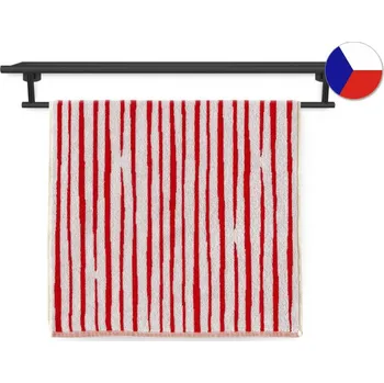 Froté osuška 75x150 ZARA 450g Neposedné proužky bíločervené