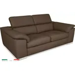 Moderní kožená pohovka LOREN II (3P), hnědá (madras - 111 bark)