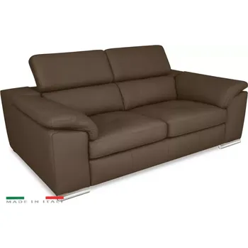 Pohovka Moderní kožená pohovka LOREN II (3P), hnědá (madras - 111 bark)