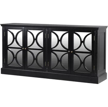 Příborník do zásuvky Designový příborník Black Ariano 189cm se zrcadly