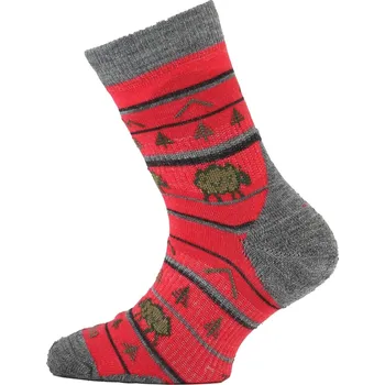 Dětské termo ponožky TJL dětské merino ponožky - Červená 308 / (29-33) XS / Červená