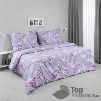 Povlečení Francouzské bavlněné povlečení 220x200+2x70x90 Irina fialová