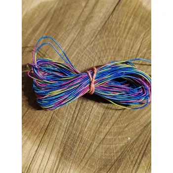 Šňůrka Ø0,8 mm duhová modrá multicolor