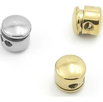 Materiál na výrobu šperku Nerezové zapínání s pružinovou zátkou - 1Ks - Nerez SL