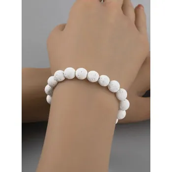 Náramek Prosperk Náramek z minerálů Bílá Láva S1711