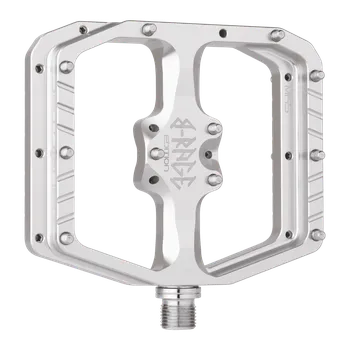 Pedál na kolo Pedály Burgtec Penthouse Flat MK5 B-Rage edition Barva: Rhodium Silver