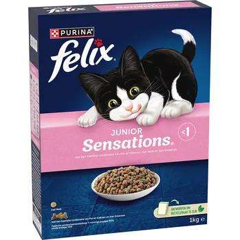 Krmivo pro kočku Výhodné balení: 4x1kg Felix Junior Sensations