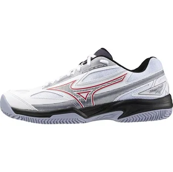 Dámská tenisová obuv Unisex tenisová obuv Mizuno BREAK SHOT 4 PADEL / White/Salsa/Aleutian Velikost: 40.0/6.5