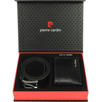 Pierre Cardin Dárková sada pro muže Pierre Cardin, peněženka 8806, pásek 135/120 cm Černá