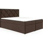 Postel 75 200x200 cm s úložným prostorem Hnědá