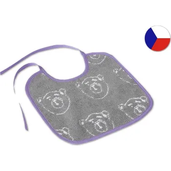 Bryndák Dětský bryndák 25x25 GRAND Medvědi tmavá/fialová