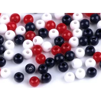 Dětské navlékací korálky Plastové korálky Color Ø4 mm, 20 g mix