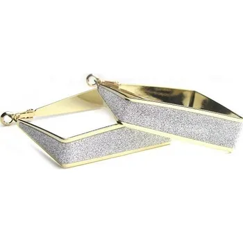 Náušnice Prosperk Náušnice hranaté pískové zlaté S3745