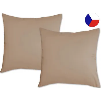 Dekorativní polštářek Bavlněný dekorační polštář 40x40 KOMFORT Jednobarevný Béžový
