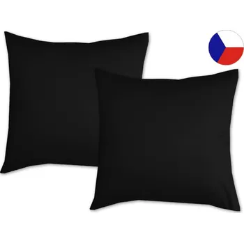 Dekorativní polštářek Bavlněný dekorační polštář 50x50 KOMFORT Jednobarevný Černý