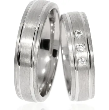 Prsten Zlatnictví Helios Stříbrné snubní prsteny CRG-32