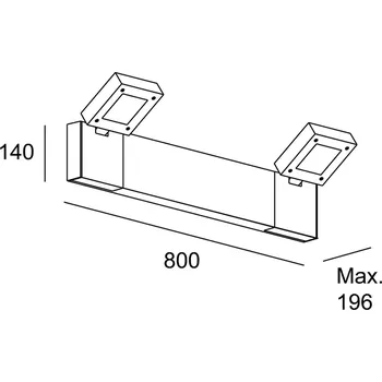 Venkovní osvětlení LEDS-C4 Modis venkovní stěna 2x16,6W CCT antracitová 80cm antracit, opál 2 x 16,6 W LED - Doprava zdarma