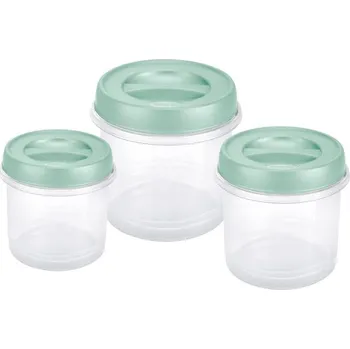 Tontarelli Set dóz NOSTALGIA 0,35/0,6/1L transparentní/zelená 9072576ABK 9072576ABK