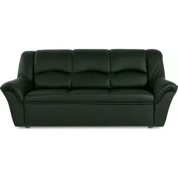 Pohovka Kožená pohovka 3 DUBAJ LUX, tm. zelená (K-32)