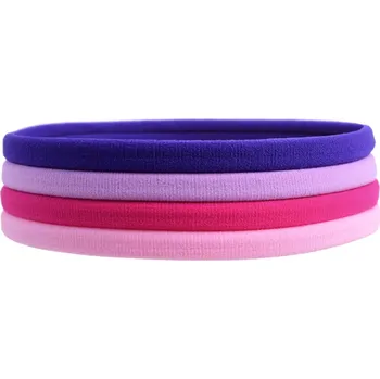HAIRÉLLE | sada 4 ks elastických čelenek & gumiček do vlasů | růžovo-fialový mix Dedra