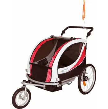 vozík za kolo Guto Guto Deluxe přívěs za kolo 2v1 červená/světle šedá