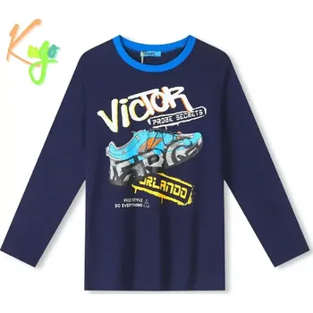 Chlapecké tričko dl.r. Kugo MC3791 tmavě modré