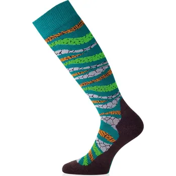 SLF merino lyžařské podkolenky - Tyrkysová 667 / (46-49) XL / Tyrkysová