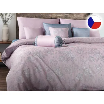Povlečení Damaškové povlečení EXCELLENT 70x90, 140x220 GRACE Pivoňky růžové