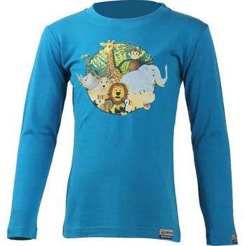 ALI 100% MERINO dětské triko - Modrá 5151 / 110 / Modrá