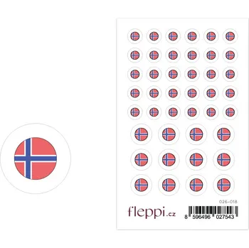 samolepka Fleppi Samolepky vlajky státu - Norsko