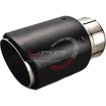 Koncovka výfuku Koncovka výfuku Jap Parts karbonová - kulatá zkosená průměr 89mm - montážní průměr 63,5mm