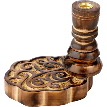 Aroma lampa Stojan "Tekoucí Dým" - Mangové dřevo-Strom štěstí (Speciálně navrženy pro Vonné Kužele "Tekoucí Dým")