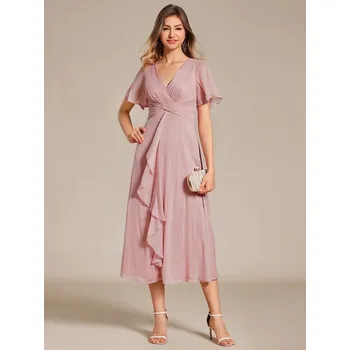 Dámské šaty Ever Pretty šaty pro matky 2131 růžové Velikost: 5XL / 50 / 18 / 22