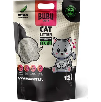 Toaleta pro kočku BUBU PETS Tofu biologicky rozložitelné stelivo pro kočky 5kg / 12L přírodní