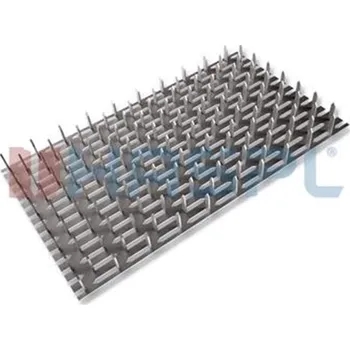 Tesařské kování Hašpl 7475 - Styčníková deska s hroty rozměr 70 x 168 x 1,5 mm jednostranná pro dřevěné konstrukce, ocel, zinek bílý