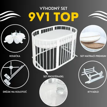 Dětská postýlka Akční set postýlka Royal Sleep 9v1 TOP