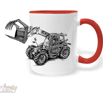 Hrnek - JCB 500 - teleskopický manipulátor Barva: Červená