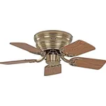 CasaFan Ventilátor Classic Flat III mosaz antik Ø 75 cm - Ø připojení ke stropu 28 cm; vzdálenost od stropu 16,4 cm mosaz antická, dřevo tmavé, dřevo světlé - Doprava zdarma