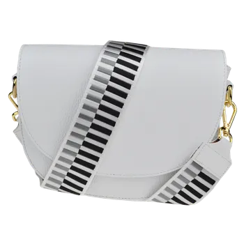 NovaKabelka.cz Kožená italská crossbody kabelka Ramona Bianca s přídavným popruhem VII