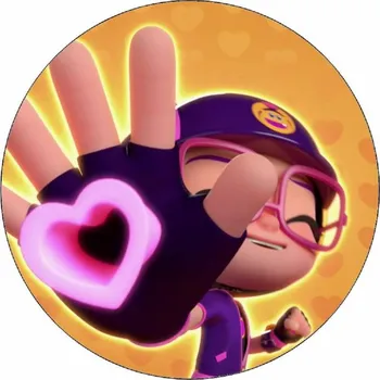 Jedlá dekorace na dort Jedlý papír Abby Hatcher srdíčko 19,5 cm